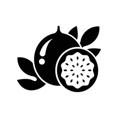Passion fruit icon design. isolated on white background. vector illustration
