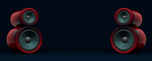 musik soundspeaker as audio equipment - 3D Illustration