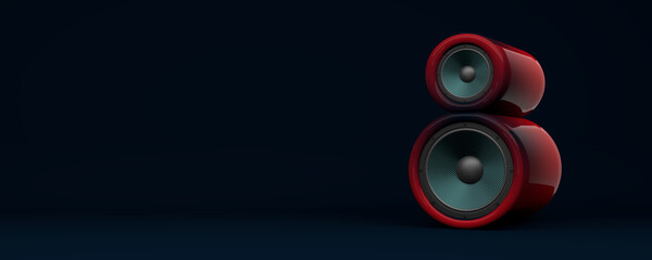 musik soundspeaker as audio equipment - 3D Illustration