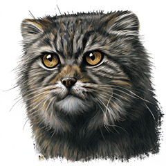 Naklejka na ściany i meble Asiatic wildcat (Felis manul)