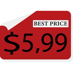 Modern sale tag vector element