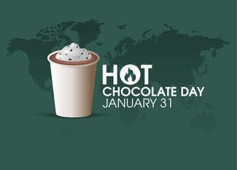 vector graphic of hot chocolate day good for hot chocolate day celebration. flat design. flyer design.flat illustration.