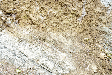 texture of natural clay closeup, layers of clay