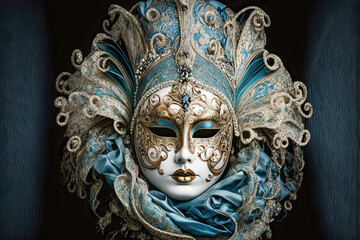 Karneval Maske International Carneval Mask Mardi Gras Fasching Venezia Cover Background Hintergrund Illustration Digital Art Generative AI Kunst