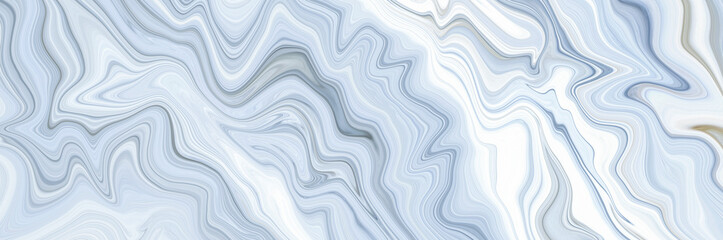 Fototapeta premium Marble rock texture blue ink pattern liquid swirl paint white dark that is Illustration panorama background for do ceramic counter tile silver gray that is abstract waves skin wall luxurious art ideas