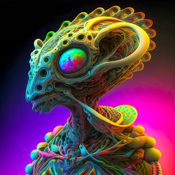 Alien-Portrait, ki generated
