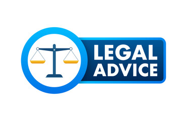 Legal advice. Justice, consultation. Client questions. Online lawyer assistance. Vector stock illustration.