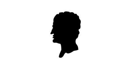 Gaius Caligula silhouette - obrazy, fototapety, plakaty