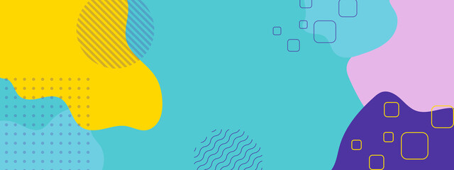 Abstract pop art dots color pattern background.
Trendy Abstract Illustration. Multicolor Funky Ornament. Memphis Shapes. Hipster Abstract Wallpaper.