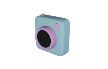 digital camera png 3d render
