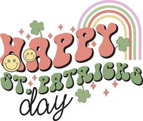 st patrick's day retro sublimation design