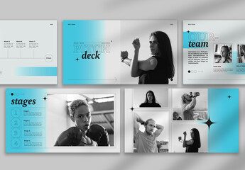 Blue Gradient Pitch Deck Template