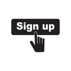 sign up button symbol icon 