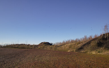 Boussu, Belgium - January 18, 2023 : Saint-Antoine spoil tip