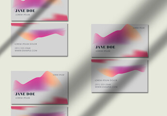 Buisness Card With Pink Gradient