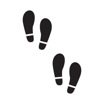 footprint shoes logo icon symbol