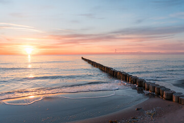 Obraz premium Sonnenuntergang an der Ostsee 