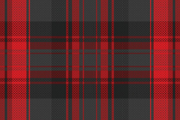Tartan plaid pattern with dark color. Vector illustration.