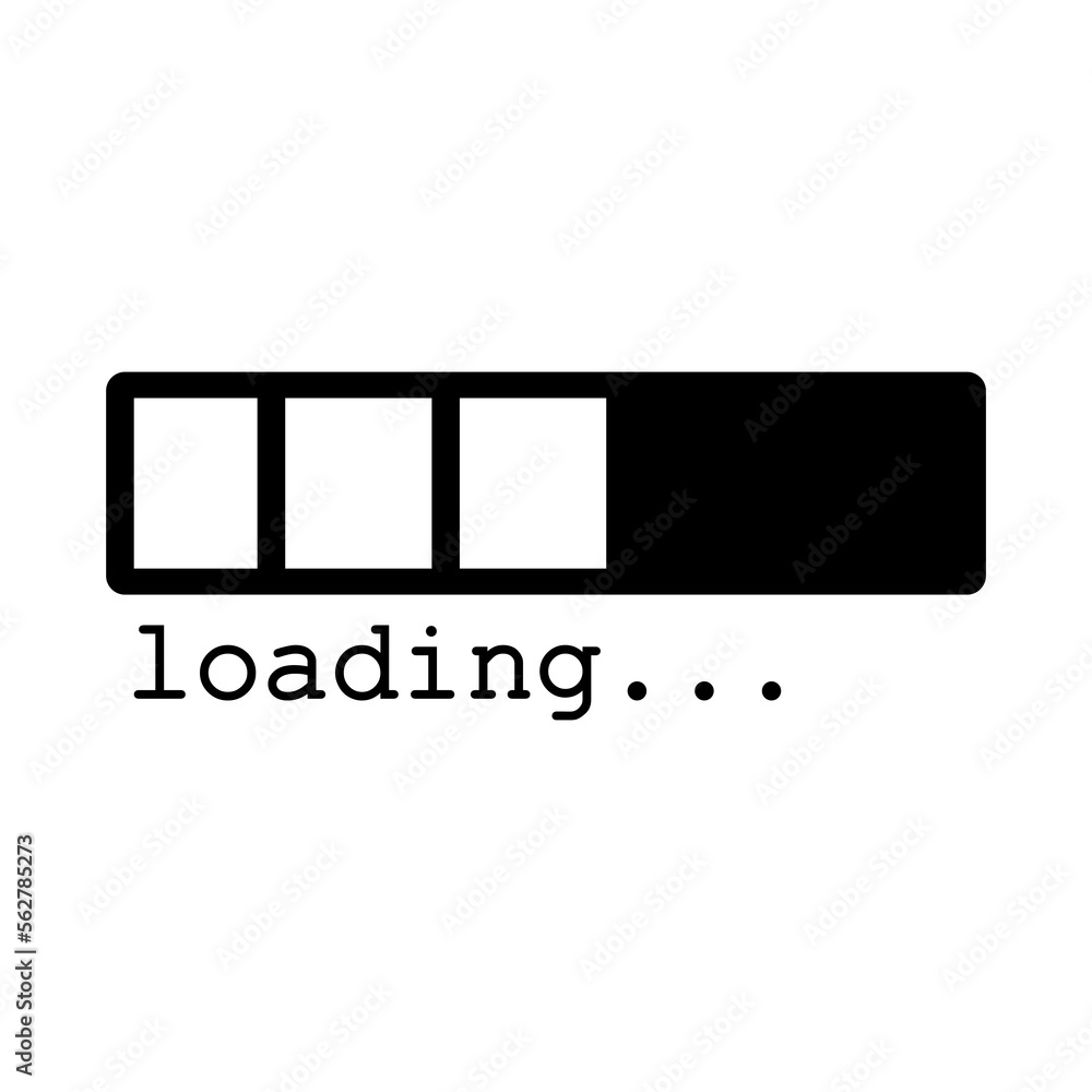 Poster loading icon. load bar symbol sign for apps and websites with transparent background png