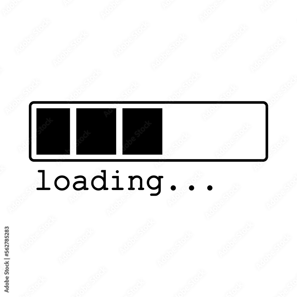 Poster loading icon. load bar symbol sign for apps and websites with transparent background png