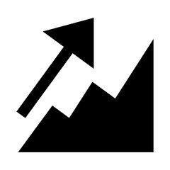 Growing bar graph icon. Financial earnings analytics graph or chart symbol sign for apps and websites with transparent background PNG