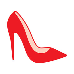 High heel shoe icon. Women elegant Shoe symbol sign for apps and websites with transparent background PNG