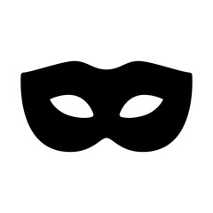 Mask icon. thief mask with eye slit symbol for apps and websites with transparent background PNG