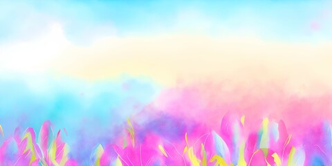 Plakat Easter abstract colorful watercolor background and texture