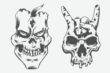 skull and bones Skull Vector illustration