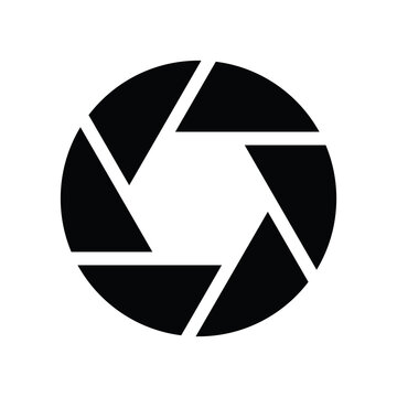 Camera shutter icon. aperture symbol, Camera shutter on transparent background. Camera shutter PNG