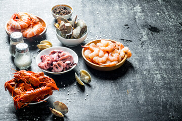 Baby shrimp, oyster, crayfish and octopus Bowls.