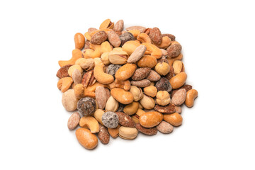  A group of almonds, pistachios, walnuts, macadamia, cashews.
