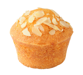 One almond cupcake cut out