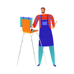 Flat Artist Illustration