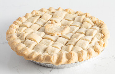 Handmade Apple Pie with a Lattice Crust