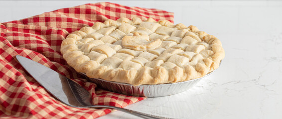 Handmade Apple Pie with a Lattice Crust