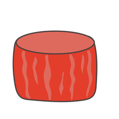 Asian Food Symbol Element Funny Cartoon Icon Asian Sushi Roll Symbol Decoration Element Doodle Cute Bright Happy Icon Silhouette Talisman Icon