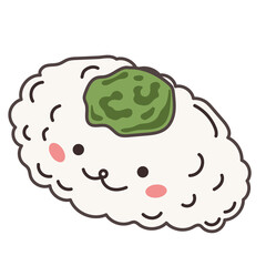 Asian Food Symbol Element Funny Cartoon Icon Asian Sushi Roll Symbol Decoration Element Doodle Cute Bright Happy Icon Silhouette Talisman Icon