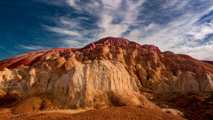 Fototapeta premium Chalk mountains. Mountains of clay and sand.