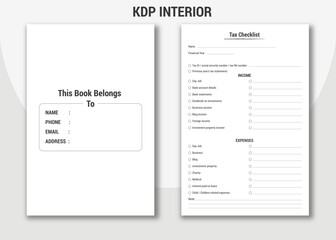 Tax Checklist Notebook1 KDP Interior