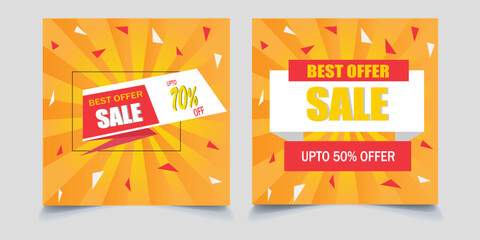 Special offer 70% offer Vector template. Super sale discount banner design. Layout for online shopping, product promotions