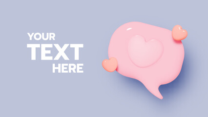 Love or like notification background