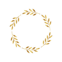 gold laurels frames branches with circle borders label. laurels frames transparent background. laurel leaves decorative elements. award, Leaves, invitation decoration, swirls, ornate. laurels frames