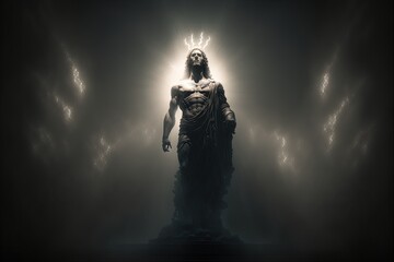 Fototapeta premium Illustrative vector primordial darkness embodying design. generative ai