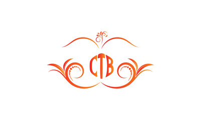 Obraz premium CTB Letter logo design, CTB vector logo, CTB with shape, CTB template with matching color, CTB logo Simple, Elegant, CTB Luxurious Logo, CTB Vector pro, CTB Typography, 