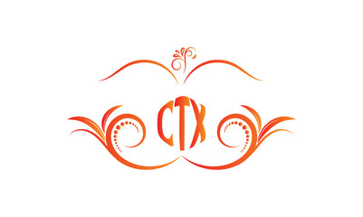 Obraz premium CTX Letter logo design, CTX vector logo, CTX with shape, CTX template with matching color, CTX logo Simple, Elegant, CTX Luxurious Logo, CTX Vector pro, CTX Typography, 