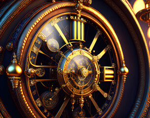 Fototapeta premium Steampunk Clock