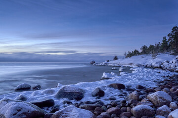 Early morning on the seashore