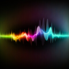 Colorful sound wave concept design , Generative AI illustration