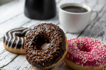 Doughnut and coffee